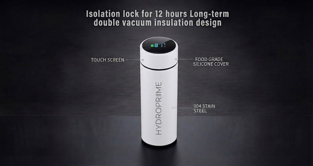 HYDROPRIME™ white edition borraccia inox intelligente
